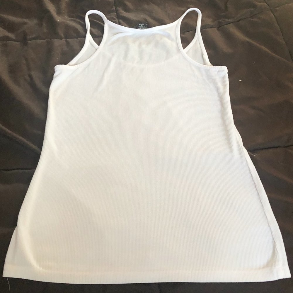 White Ribbed Tank - Picture 3 of 5
